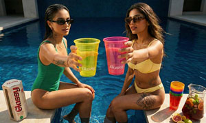 Poolside cups